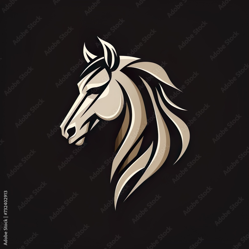 horse head logo esport and gaming vector mascot design