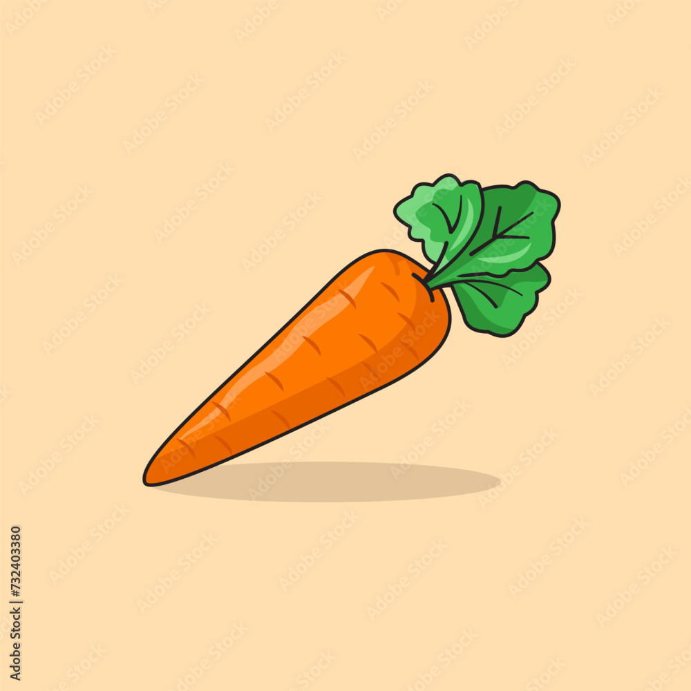 Vector illustration of carrot vegetable vitamin A Vector illustration of carrot vegetable vitamin A