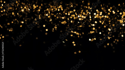 Confetti sparkles on background, holiday and birthday theme