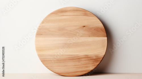 Empty Wooden Round Board