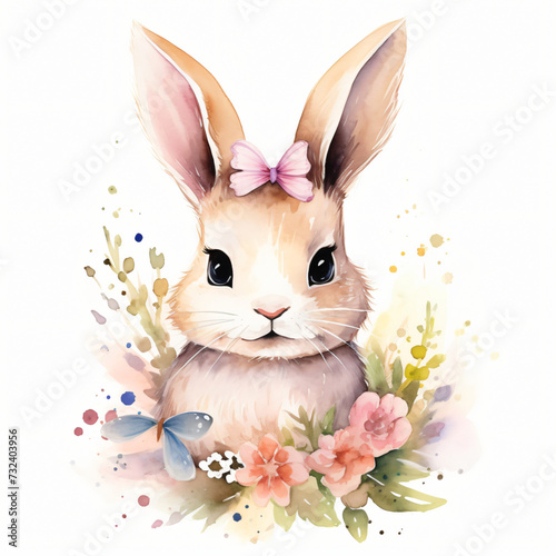 Flower with bunny