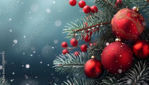 Christmas holidays background with Christmas holidays ornament