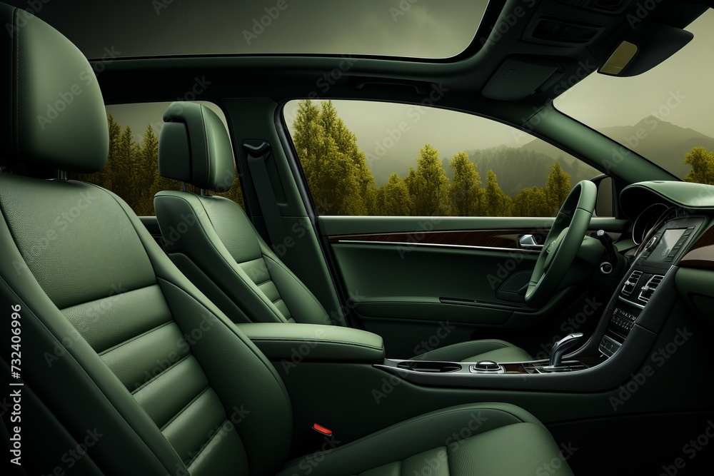 A mockup of the car's side window is generated AI A mockup of the car's side window is generated AI