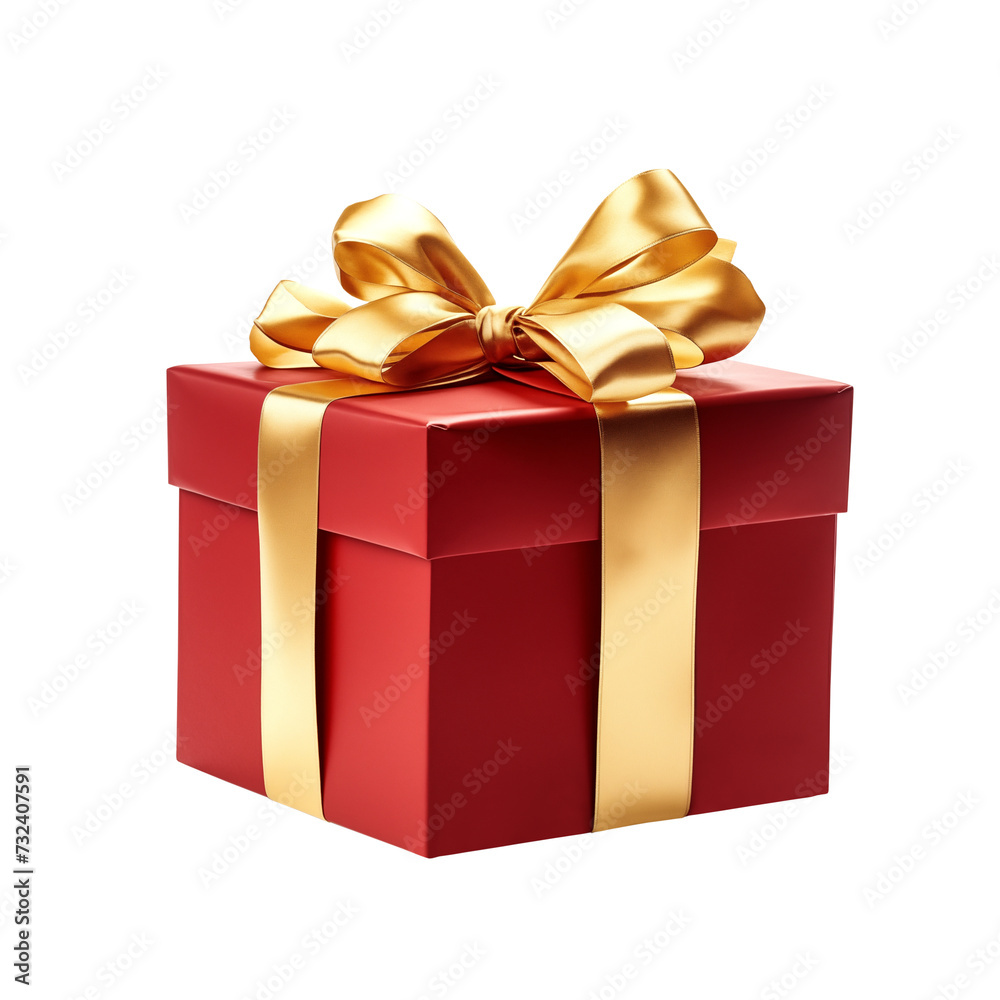 Obraz premium Red gift, transparent background