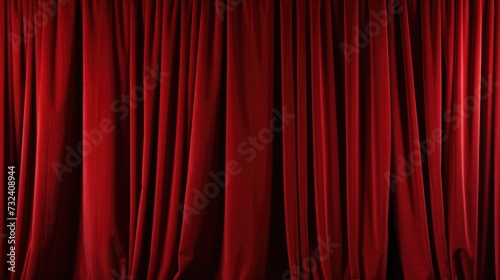 A vibrant red curtain against a dark black background. Perfect for adding a touch of elegance and drama to any design