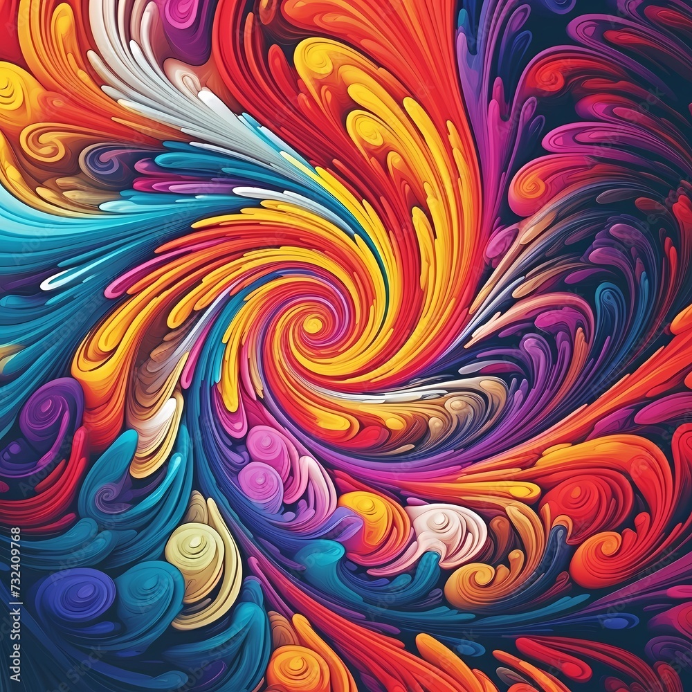 Abstract Color Swirl