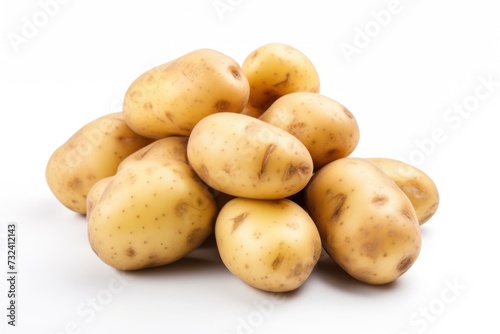 A pile of potatoes stacked on top of each other. Suitable for various culinary and agricultural concepts