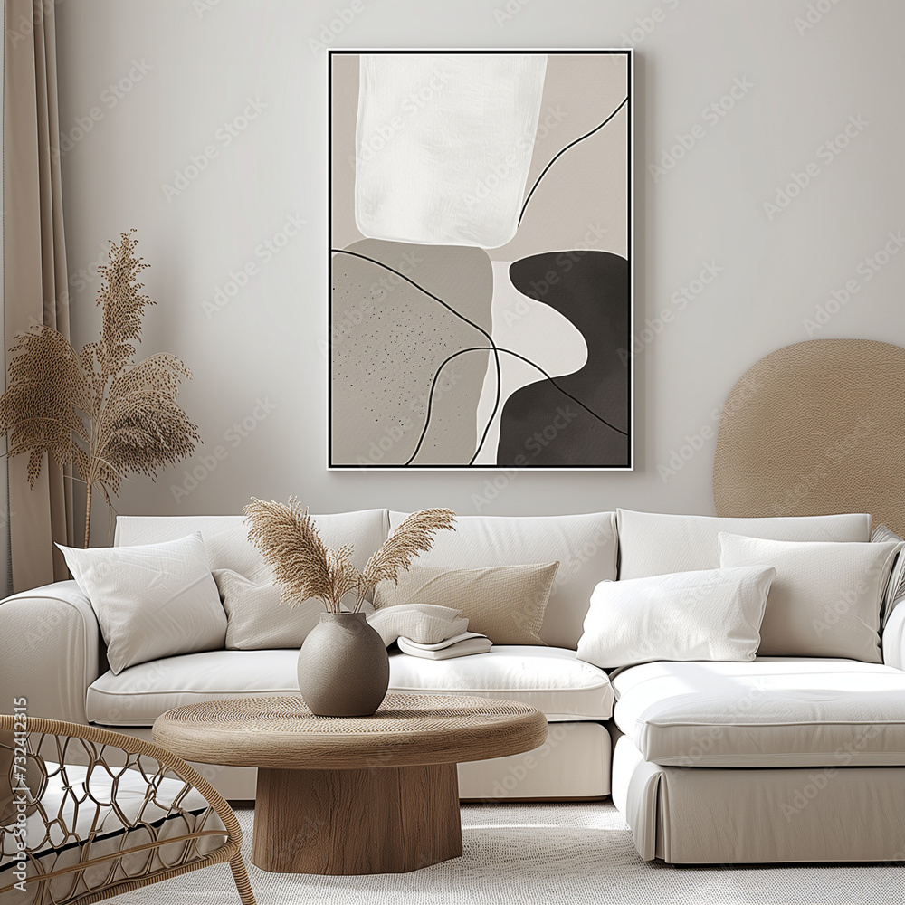 Frames mockup with picure space in the bedroom Templates for