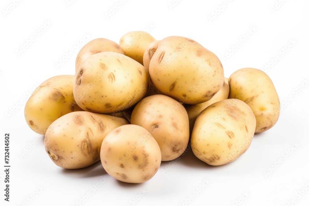A pile of potatoes stacked on top of each other. Suitable for food and agriculture-related designs A pile of potatoes stacked on top of each other. Suitable for food and agriculture-related designs
