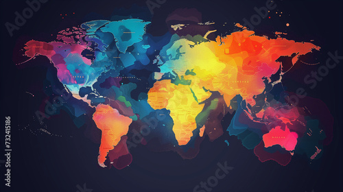Obraz na płótnie world map