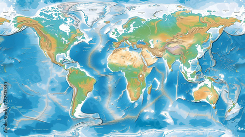 Obraz na płótnie world map