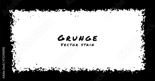 White grunge rectangle frame. Sale banner. Grungy texture background. Vector illustration.