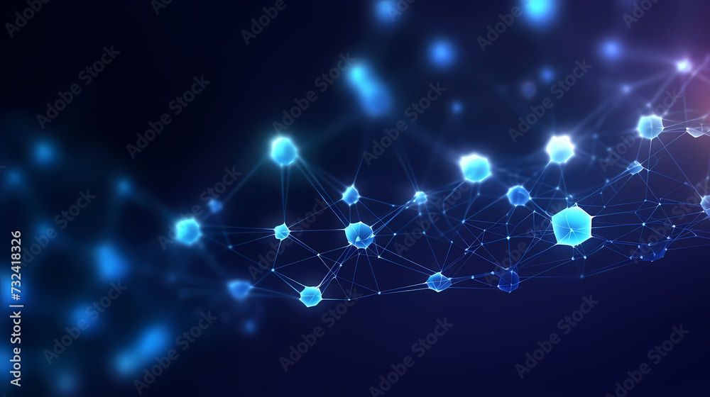 Modern science background hexagon lines and points wave flow abstract background Modern science background hexagon lines and points wave flow abstract background
