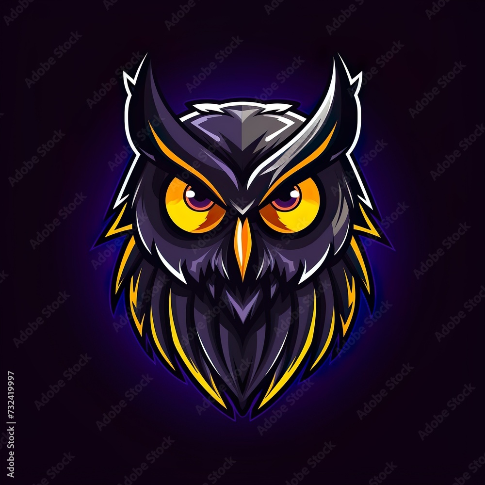 owl logo esport and gaming vector mascot design