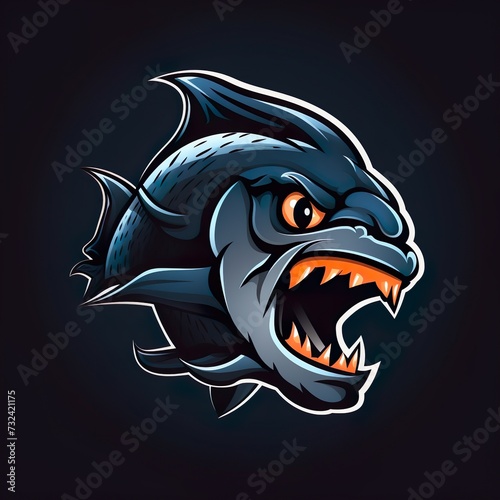 shark logo esport and gaming vector mascot design