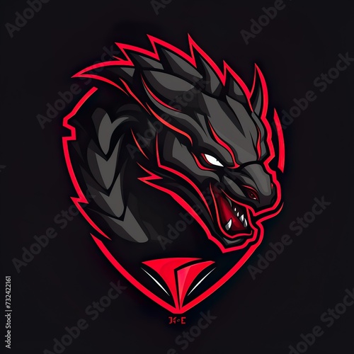 dragon logo esport and gaming vector mascot design