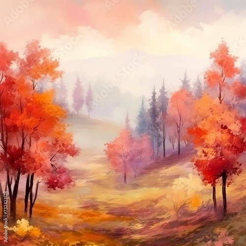 Autumn Forest Landscape