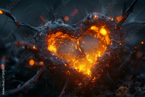 Fiery Heart Embers: A Sizzling Tribute to Love in the Digital Age Generative AI