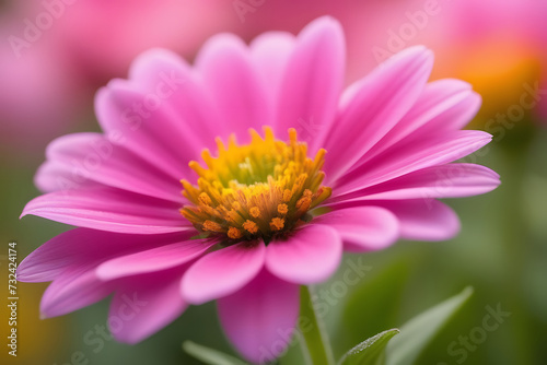 close up of pink flower. 