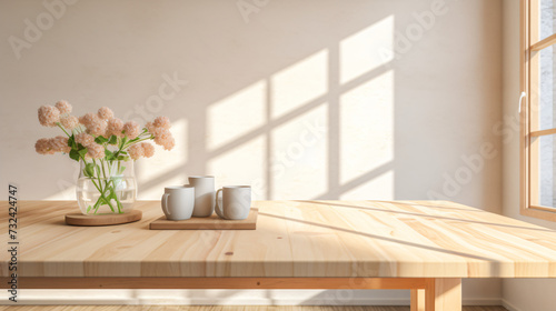Wooden minimalist table