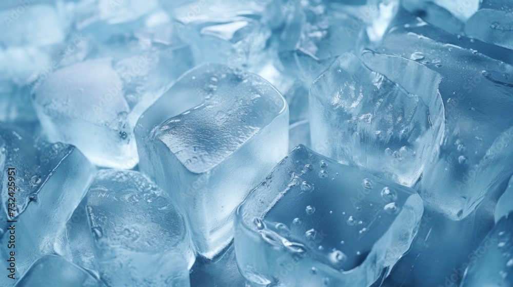 A pile of ice cubes stacked on top of each other. Versatile image for various uses A pile of ice cubes stacked on top of each other. Versatile image for various uses