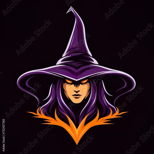 witch logo esport and gaming vector mascot design