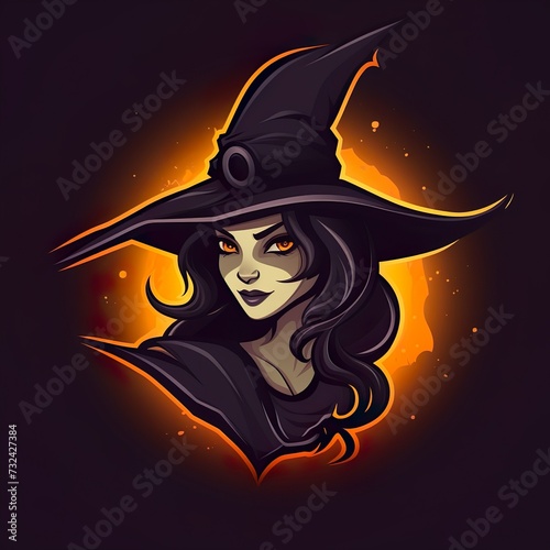 witch logo esport and gaming vector mascot design