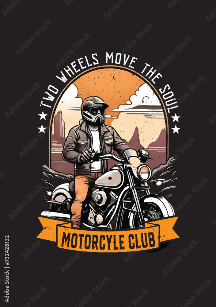Motorcycle T-shirt design 