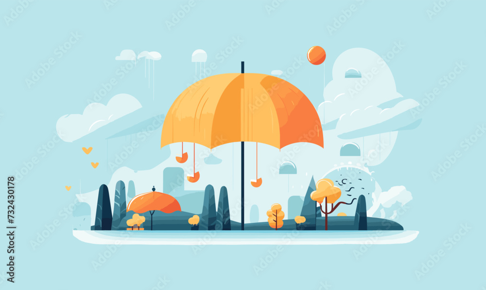 Monsoon Season vector flat minimalistic isolated vector style illustration Monsoon Season vector flat minimalistic isolated vector style illustration