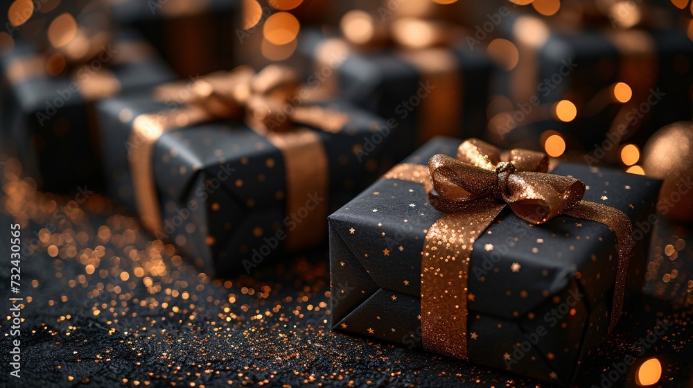 Golden Gift Wrapped in Black: A Holiday Present Generative AI Golden Gift Wrapped in Black: A Holiday Present Generative AI