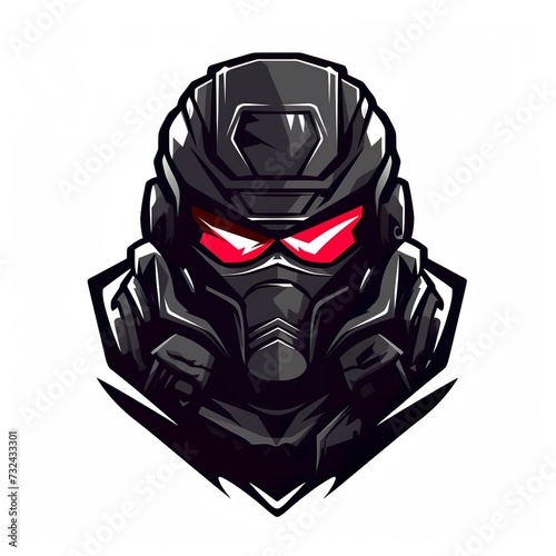 gas mask logo esport and gaming vector mascot design