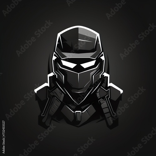gas mask logo esport and gaming vector mascot design