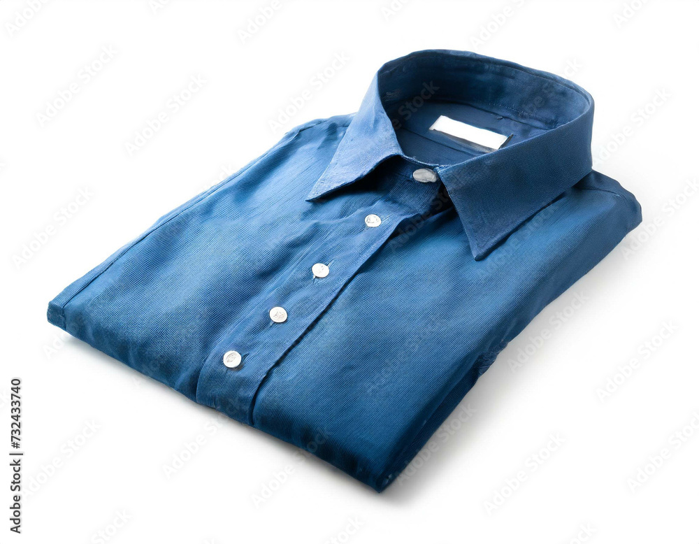 Hemd blau isoliert auf weißen Hintergrund, Freisteller Hemd blau isoliert auf weißen Hintergrund, Freisteller