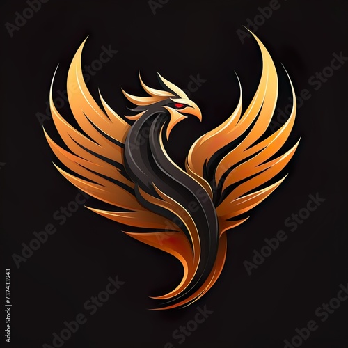 phoenix logo esport and gaming vector mascot design