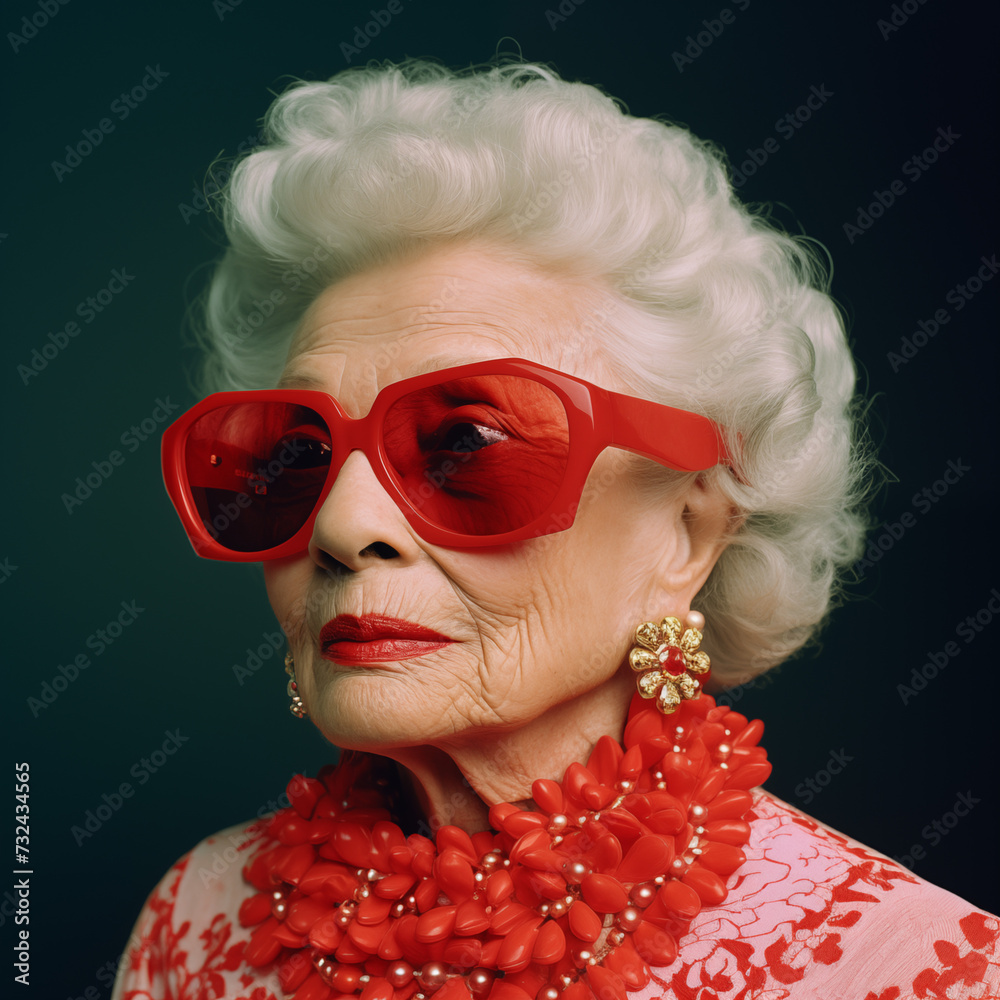 PORTRAIT OF A FASHIONABLE OLD WOMAN