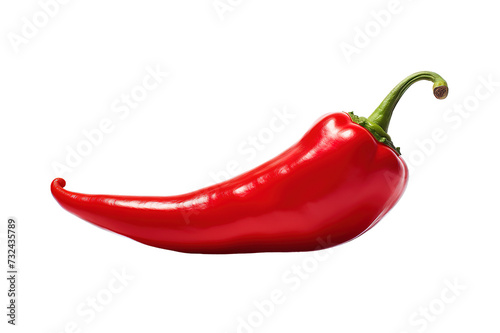 Red chili and spicy and with isolated on a Transparent background. Generative AI