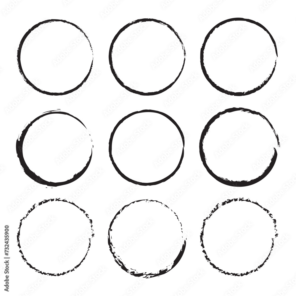 Vector Grunge Circle . Grunge Circle Element for your Design . Rubber Stamp Texture . Distress Border Frame isolated on white background in eps 10. Vector Grunge Circle . Grunge Circle Element for your Design . Rubber Stamp Texture . Distress Border Frame isolated on white background in eps 10.