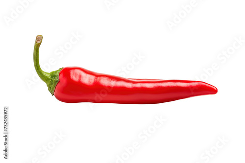 Red chili and spicy and with isolated on a Transparent background. Generative AI