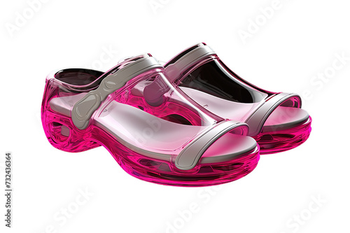 Female shoes isolated on a Transparent background. Generative AI