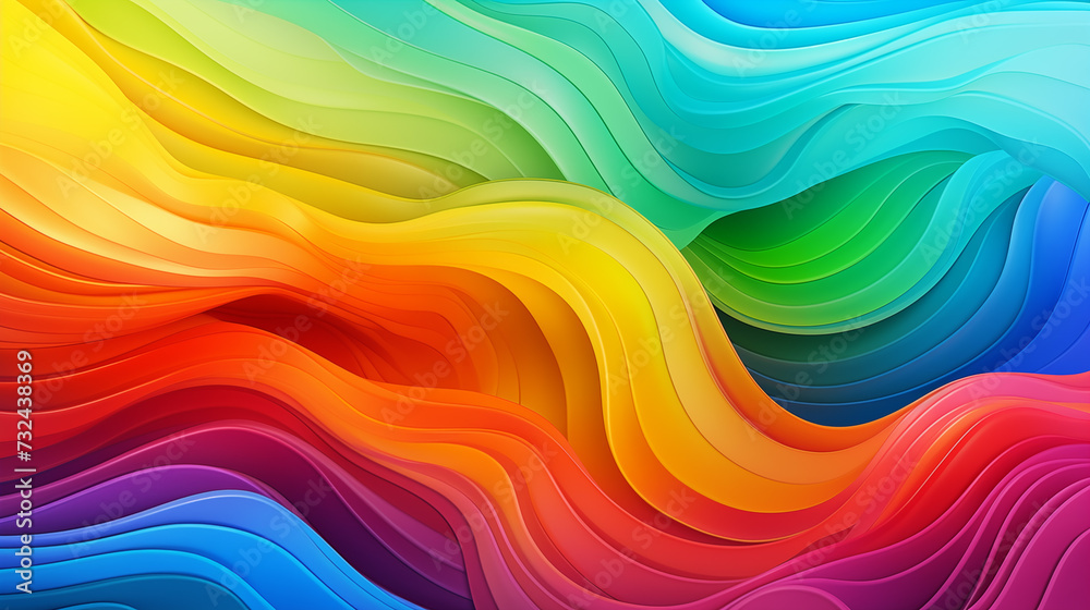 Abstract wave rainbow color. Vivid bannner with space for text. Eye-catching background for social media and printing design. Abstract wave rainbow color. Vivid bannner with space for text. Eye-catching background for social media and printing design.