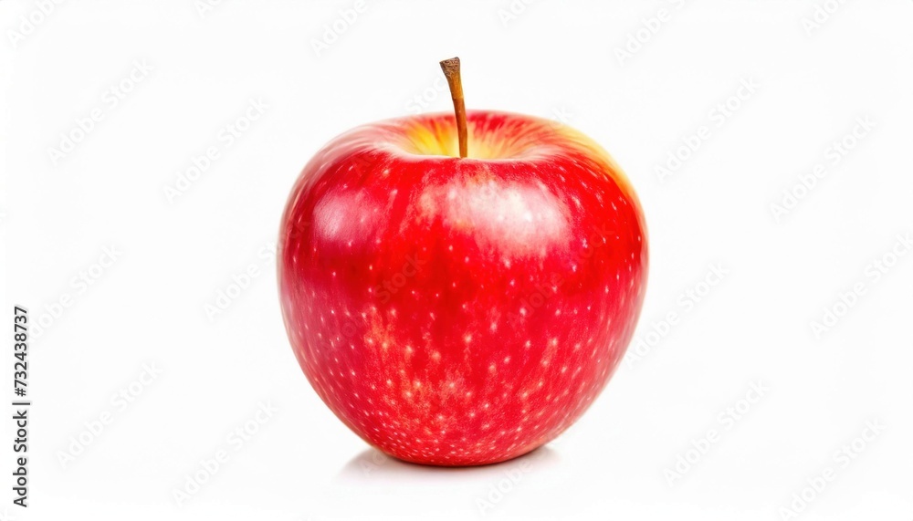 Ripe juicy red apple isolated on white background. Healthy food photography concept. Ripe juicy red apple isolated on white background. Healthy food photography concept.
