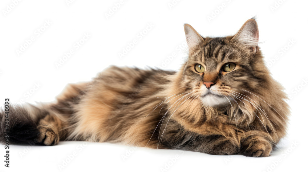 Gentle Giant: A Majestic Norwegian Forest Cat in Perfect Focus