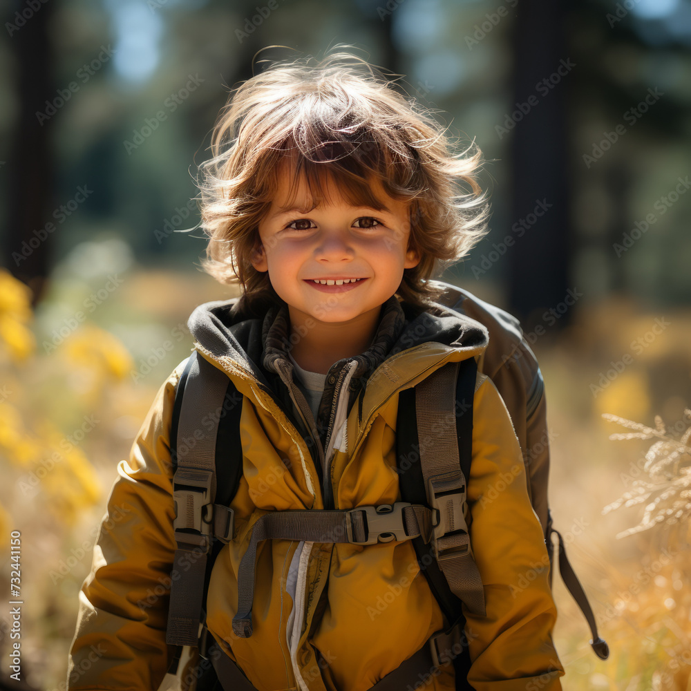 Cheerful rustic child with backpack in a jacket posing against autumn park. Happy little white boy smiling in the city. Outdoor Portrait of a happy caucasian boy with backpack , chilly wheather Cheerful rustic child with backpack in a jacket posing against autumn park. Happy little white boy smiling in the city. Outdoor Portrait of a happy caucasian boy with backpack , chilly wheather