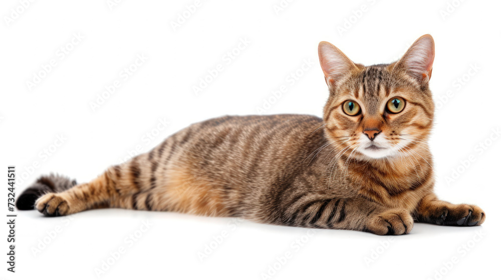 An Ocicat Cat Takes Center Stage on a Clear Background