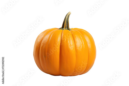 Fresh organic pumpkin isolated on a Transparent background. Generative AI