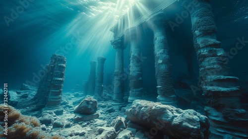 Dive beneath the Atlantic waves to discover the haunting ruins of an ancient Greek temple, its intricate carvings a testament to a lost civilization's art and culture.