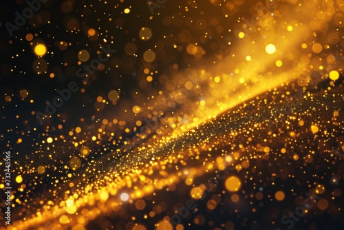 Discover the enchantment of our golden particle line streak trail background as it radiates with the vibrant energy of a glittering  luxurious storm.