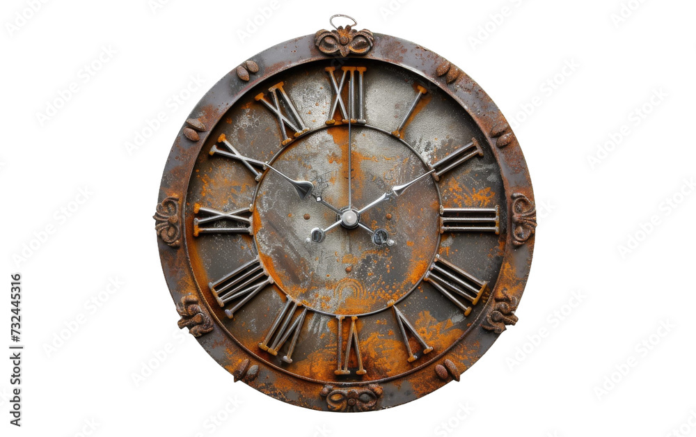 A Clock Adorned with Roman Numerals transparent background.