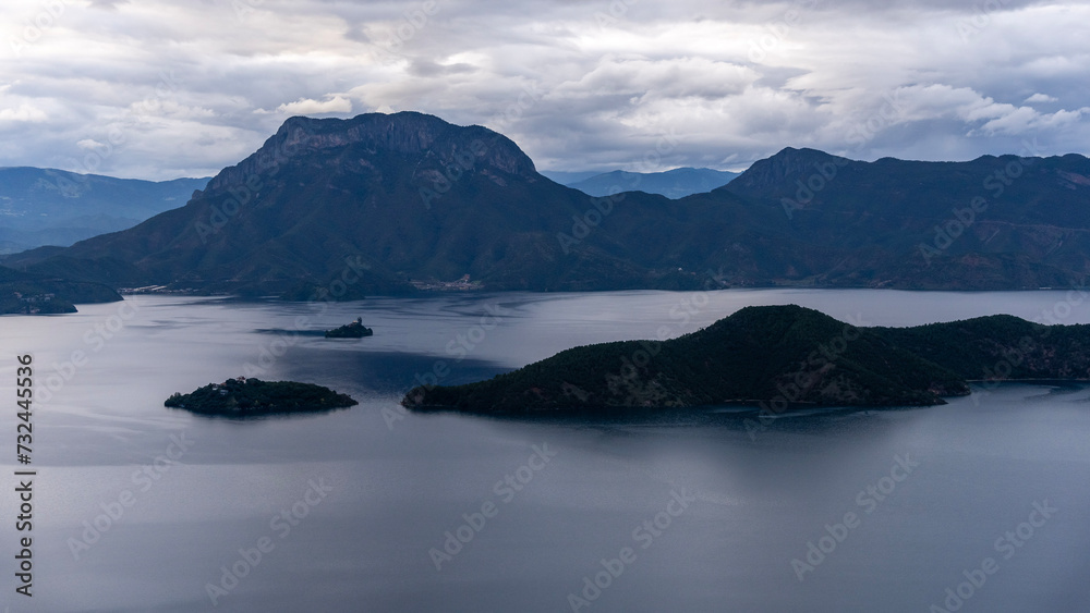 lake and mountains  Lake Lugu Lijiang China