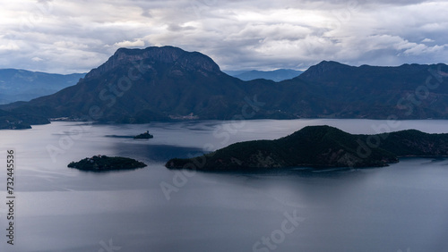 lake and mountains Lake Lugu Lijiang China
